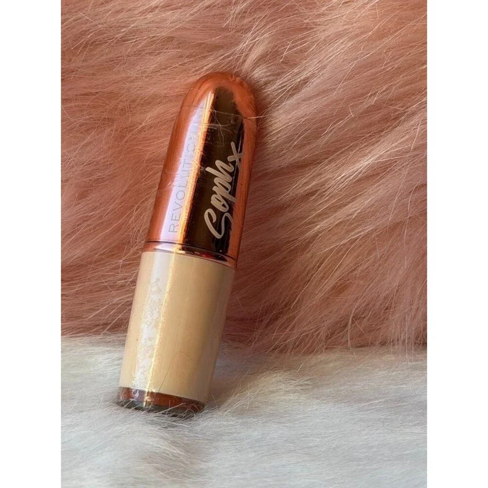 Revolution x Soph Nude Lipstick “Fudge” • Choc. Brown Nude • NEW • Cruelty‑Free